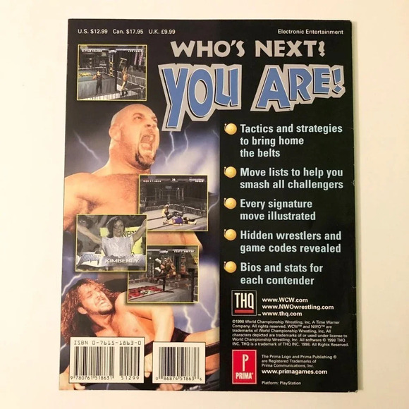 98 WCW nWo Thunder Official Strategy Guide  Playstation Every Signature Move - Picture 2 of 13
